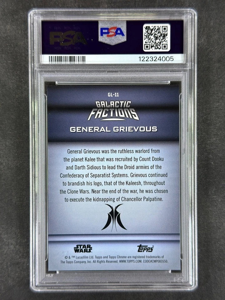2024 Topps Chrome Star Wars #11 General Grievous Factions Refractor /99 PSA 10 - Image 2 of 2