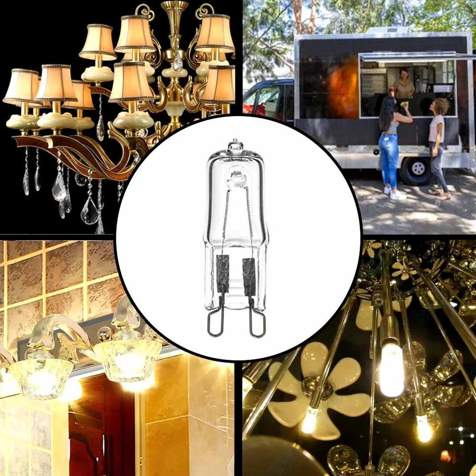 10PCS G9 Halogen Replacement Light Bulbs 40W 240V Warm White Clear Capsule - Image 3 of 3