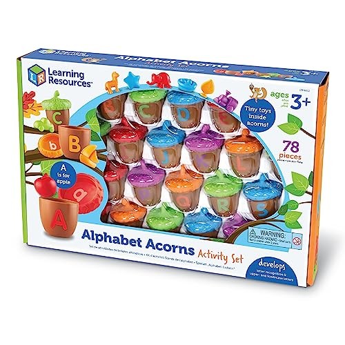Learning Resources Alphabet Acorns Activity Set, 78 Pieces