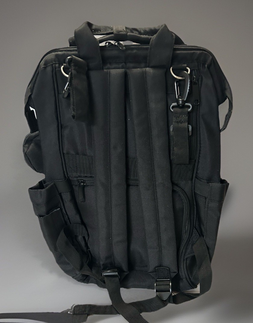 Live In Style Diaper Bag Backpack With Changing Pad Black New