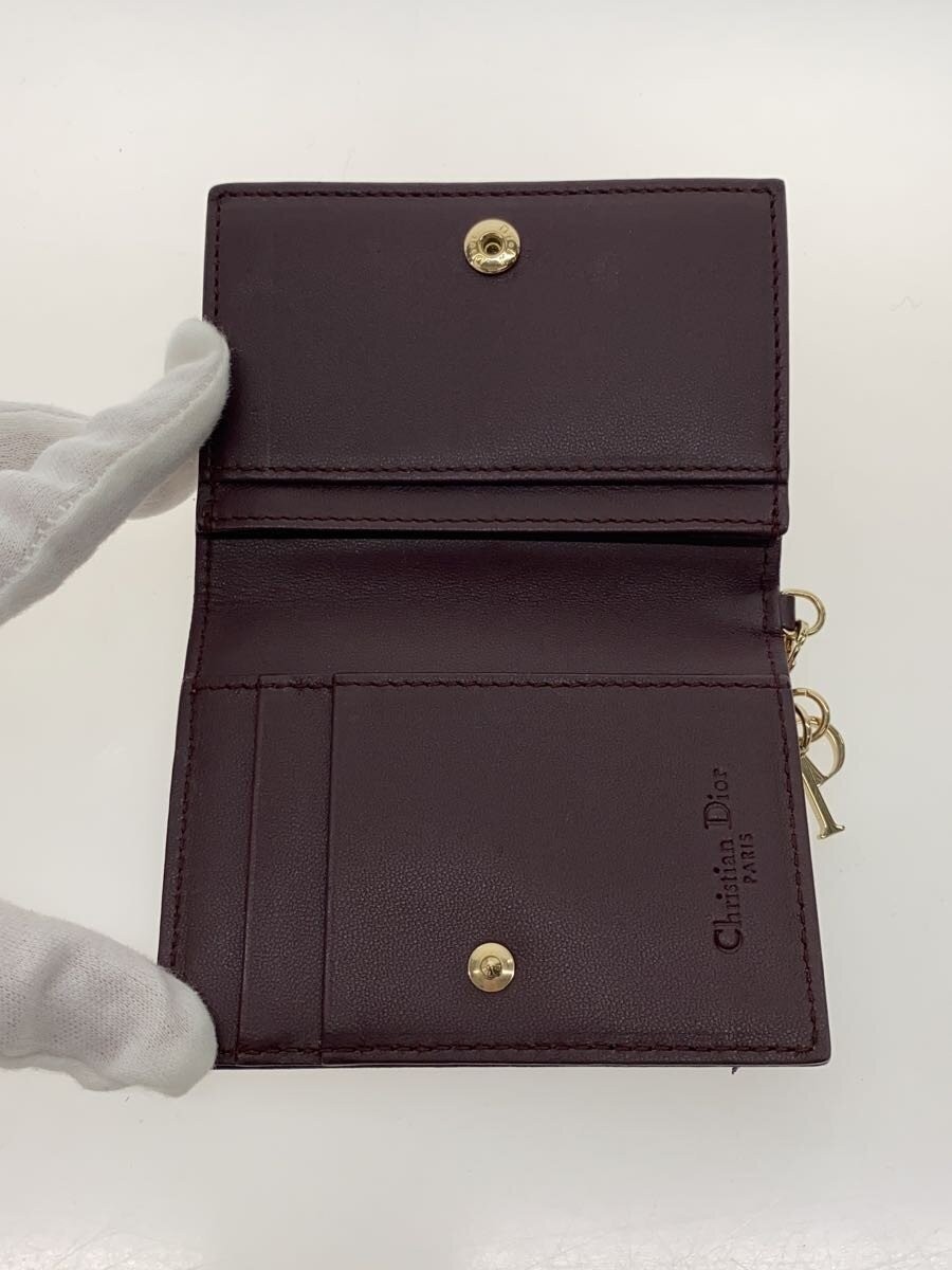 Christian Dior Leather Card Case BRD Plain Women's thumbnail 4