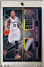 2024 Panini Silhouette DeMar DeRozan Holo Silver Game Used Laundry Tag Patch /25