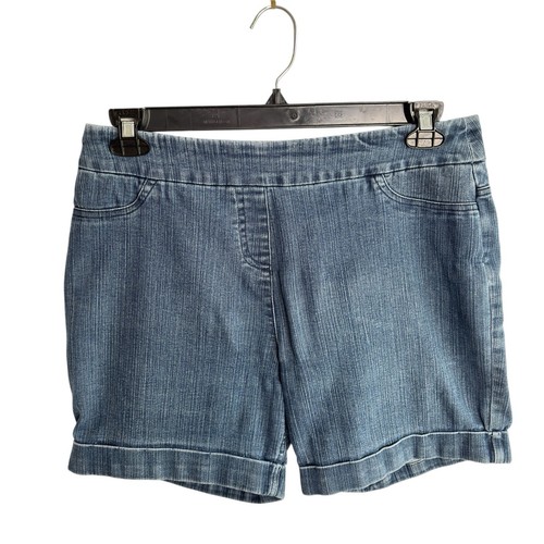 Soft Surroundings Jean Shorts Womens Size Medium Stretch Denim Comfort Slimming - Picture 5 of 12