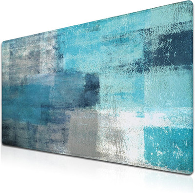 XXL Mouse Pad Turquoise and Gray, Extra Large Mouse Pad Gaming Desk Mats, Oversi