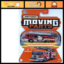 Seagrave Fire Truck Toy - 2022 Matchbox Moving Parts Red Diecast Vehicle Seagrave Fire Truck Toy - 2022 Matchbox Moving Parts Red Diecast Vehicle