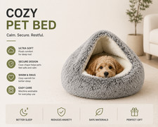 Soft Plush Pet Bed   Winter  Summer Warm Semi-Enclosed Cat  Dog Nest