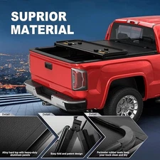 Hard Truck Bed Tonneau Cover 5.8FT 3 Fold For 2019-2024 Silverado Sierra 1500