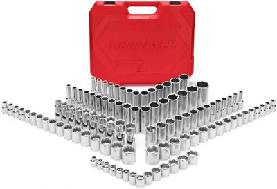 104 PCS Metric Impact Socket Set - Deep, Mid, Shallow & Stubby 3/8'' Drive