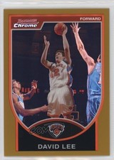2007 Bowman Draft Picks & Stars Chrome Gold Refractor 44/99 David Lee #108 3c7