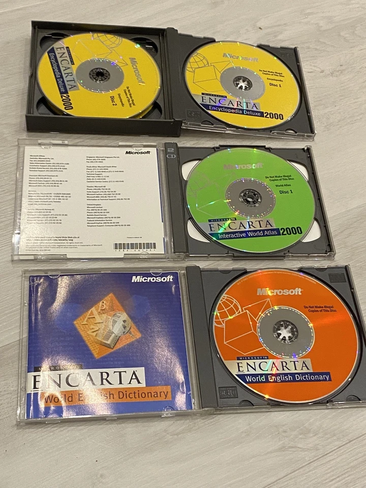 Microsoft Encarta Encyclopedia Deluxe 2000 PC Probado Software Usado Foto 3 de 3
