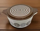 Vtg 1970s Pyrex Cosmopolitan Salton 2.5 QT Casserole Brown Lid #475-B Made USA