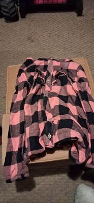 Carters 5t Pink And Black Checketed Button Up Shirt