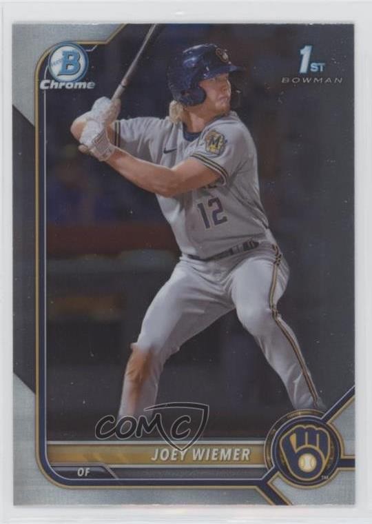 2022 Bowman Chrome Prospects Joey Wiemer #BCP-207 6u5