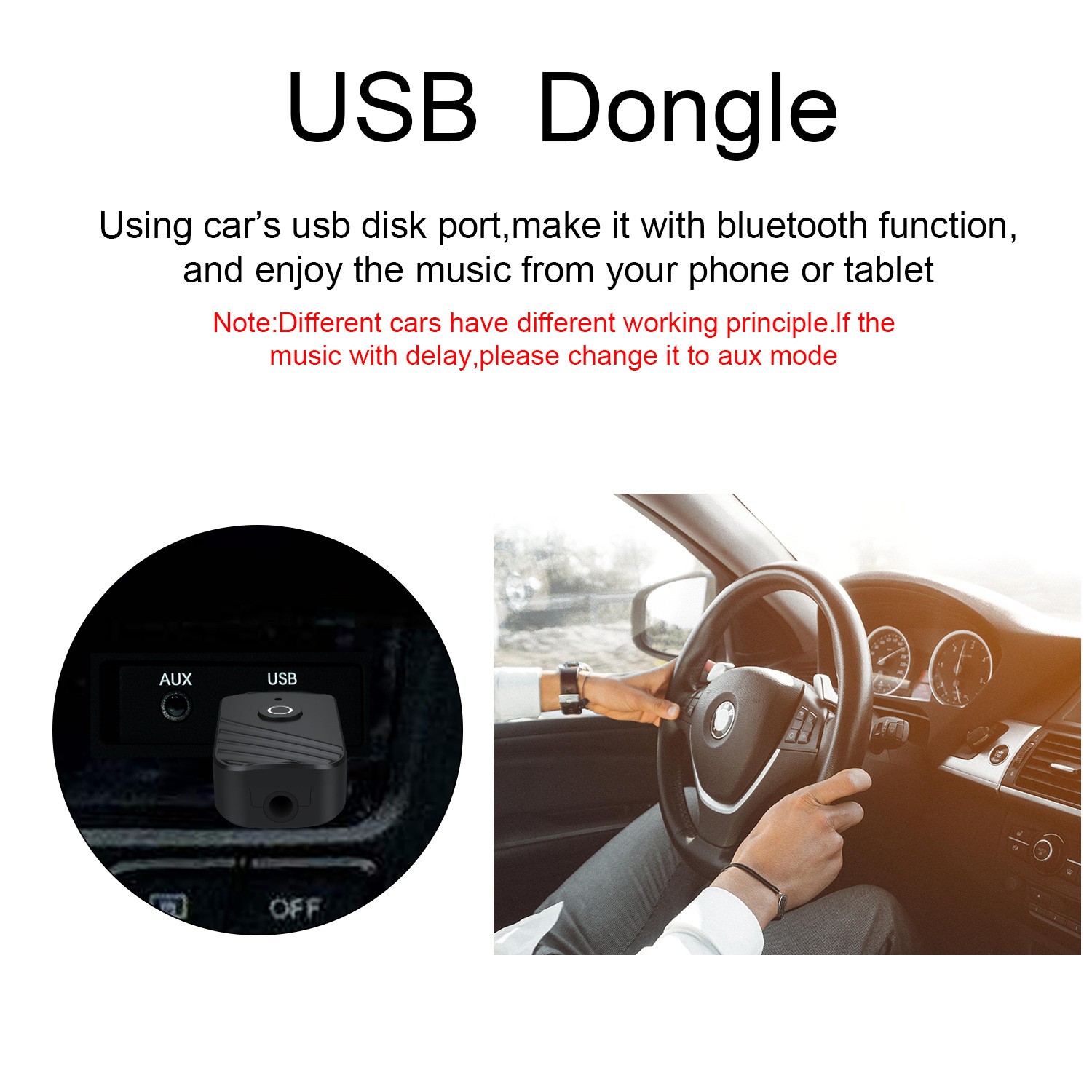 DC 5V Wireless USB Bluetooth Audio PC TV Car Transmitter Receiver Adapter