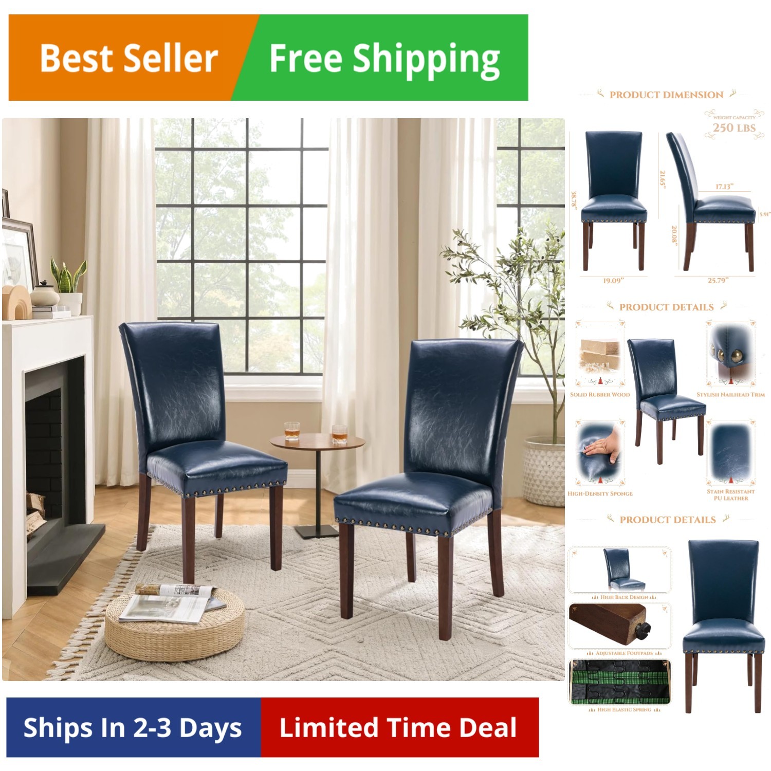 S Set Of 4, Upholstered Kitchen Chairs With Ba...