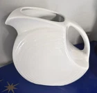White Fiestaware Disc Pitcher 67 oz  Large 7 1/4" Large Homer Laughlin Fiesta