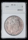 1896 USA. Morgan Dollar. ANA PNG Slab. Silver. Philadelphia Mint. KM-110.