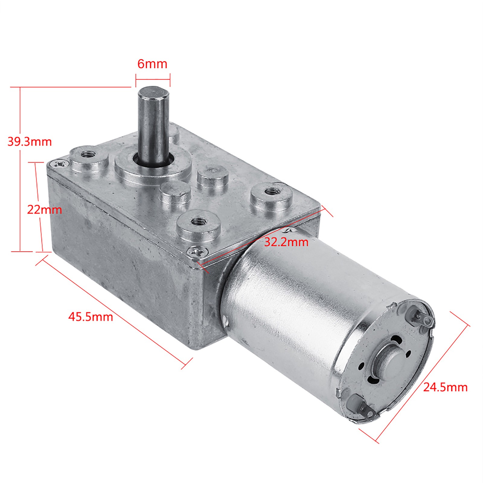 Reversible High Worm Geared Box Motor DC 12V Reduction Motor 20RPM New☜