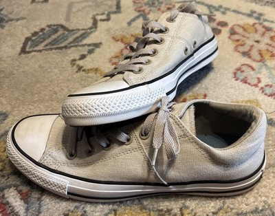 Converse All Star Womens Light Beige/Papyrus Canvas Sneakers US 9 used No Box