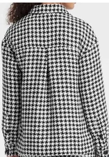 🥥 A New Day Women's Long Sleeve Tweed Shacket Black/Cream Size XS
