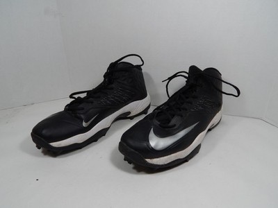 Mens 2013 Nike Zoom Code Elite 3/4 Mid Black Football Cleats Size 14 603370-002