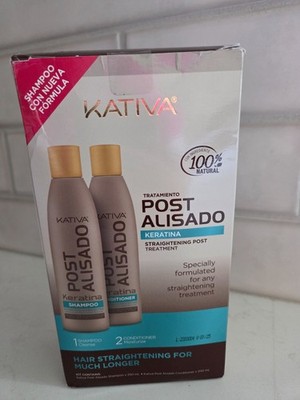 Kativa Keratin Treatment post Straightening Shampoo Conditioner POST ALISADO Set
