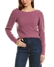 Elie Tahari V-Wrap 100 Cashmere Sweater size large