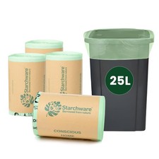 25L Biodegradable Caddy Bin Liners Compostable Food Waste Outdoor Caddy Bags