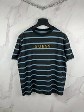 Guess Originals American Tradition Striped T Shirt Embroidered Logo Size L