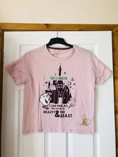 New Ladies Disney Beauty & The Beast T-Shirt Top Size 4-6  Relaxed Fit Pyjama