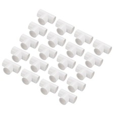 30pcs Conduit Coupler T-Shaped Fittings Coupling Connector White 25mm 3 Ways
