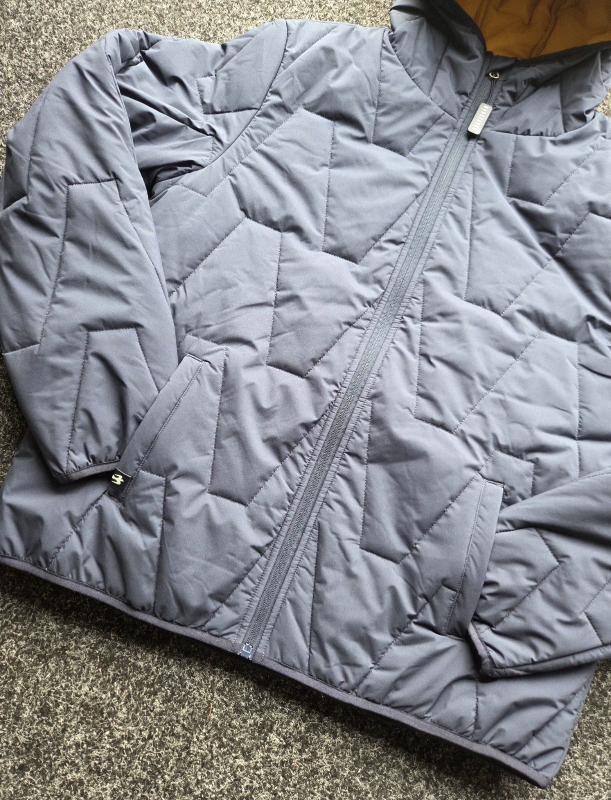 Brakeburn Men’s Navy Puffer Jacket M Yellow Lining -Lightweight & Warm image 8