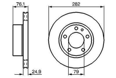 2x BOSCH 0 986 478 217 Bremsscheiben Vorne für BMW 5 Limousine (E28) 282mm
