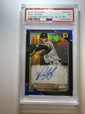 2024 Bowman Chrome Prospect Paul Skenes Auto Blue Refractor /150 #CPA-PS PSA 7