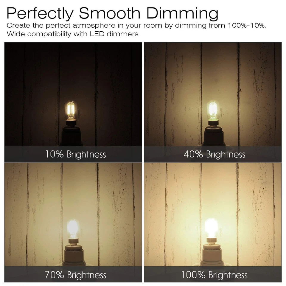 4W E12 LED Filament T20 Night Light Bulb3000K Warm White LED Salt Lamp Bulbs ... - Image 4 of 4