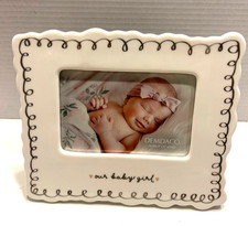 Baby Girl Photo Frame Porcelain 4 x 6 Photo - NEW