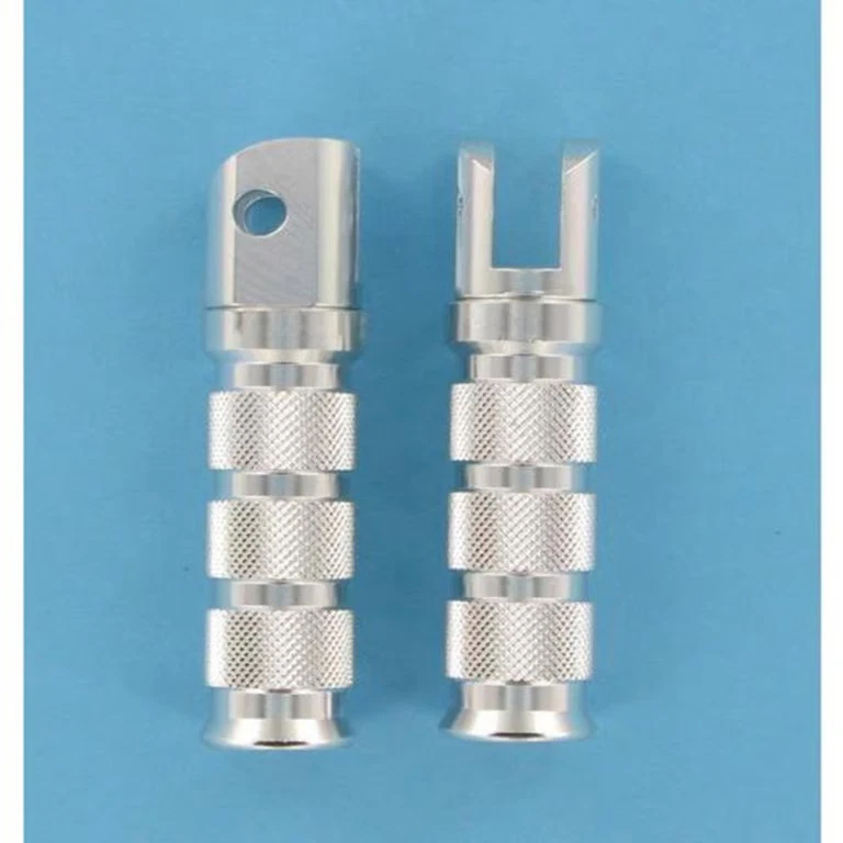 Escaleras estilo redondo Emgo - ciclista - plateadas para motocicleta bicicleta de calle 50-11241 Foto 2 de 4