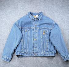 Carhartt Denim Jacket Mens 2XL Blanket Lined USA Made JB0998 Crispy Work Wear 90