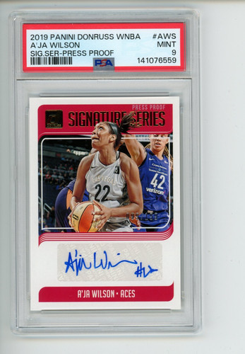 A'ja Wilson #SS-AWS 2019 Panini Donruss WNBA Signature Series card