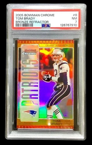 2005 bowman chrome #8 tom brady; bronze /150 refractor PSA 7  TUFF TB12 RARITY