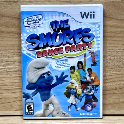 The Smurfs Dance Party Nintendo Wii Ubisoft Kids Family Rhythm Game - New Sealed