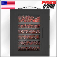 Miniature Display Storage Case for Collectibles with Magnetic Door & 6 Trays