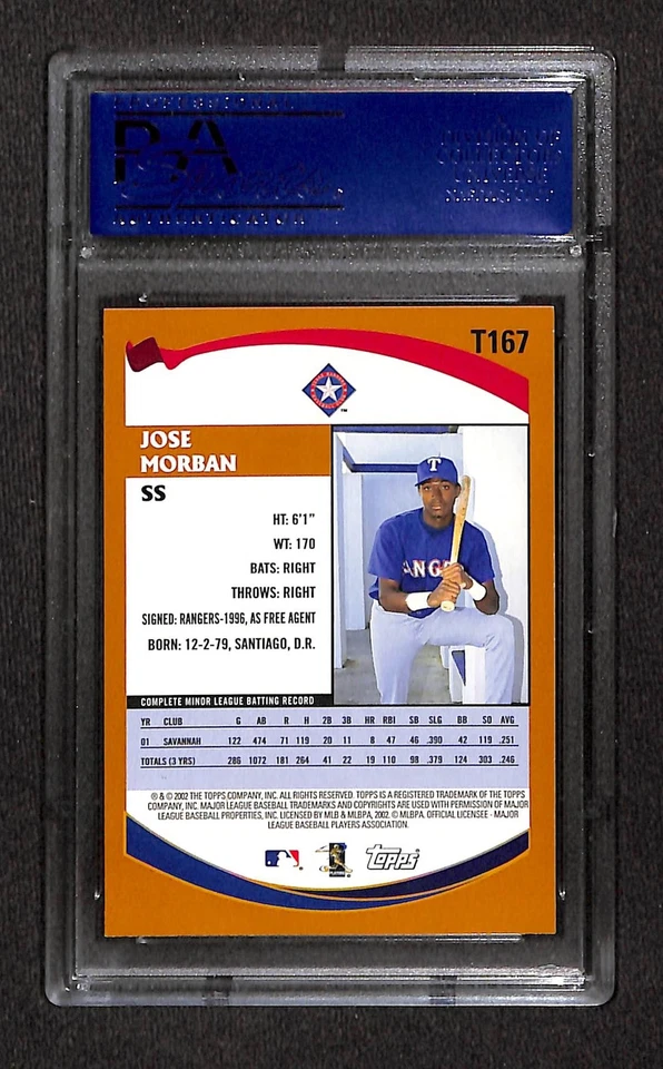 2002 Topps Traded #T167 JOSE MORBAN PSA 9 Mint 08991380  - Image 2 of 3