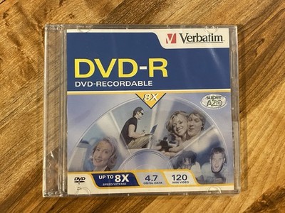 Verbatim DVD-R Disk  8X Speed 4.7GB 120 Min Video (Sealed)