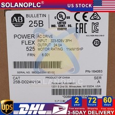 AB Allen Bradley 25B-D024N104 /A Powerflex 525 AC Drive 15HP Surplus SEALED