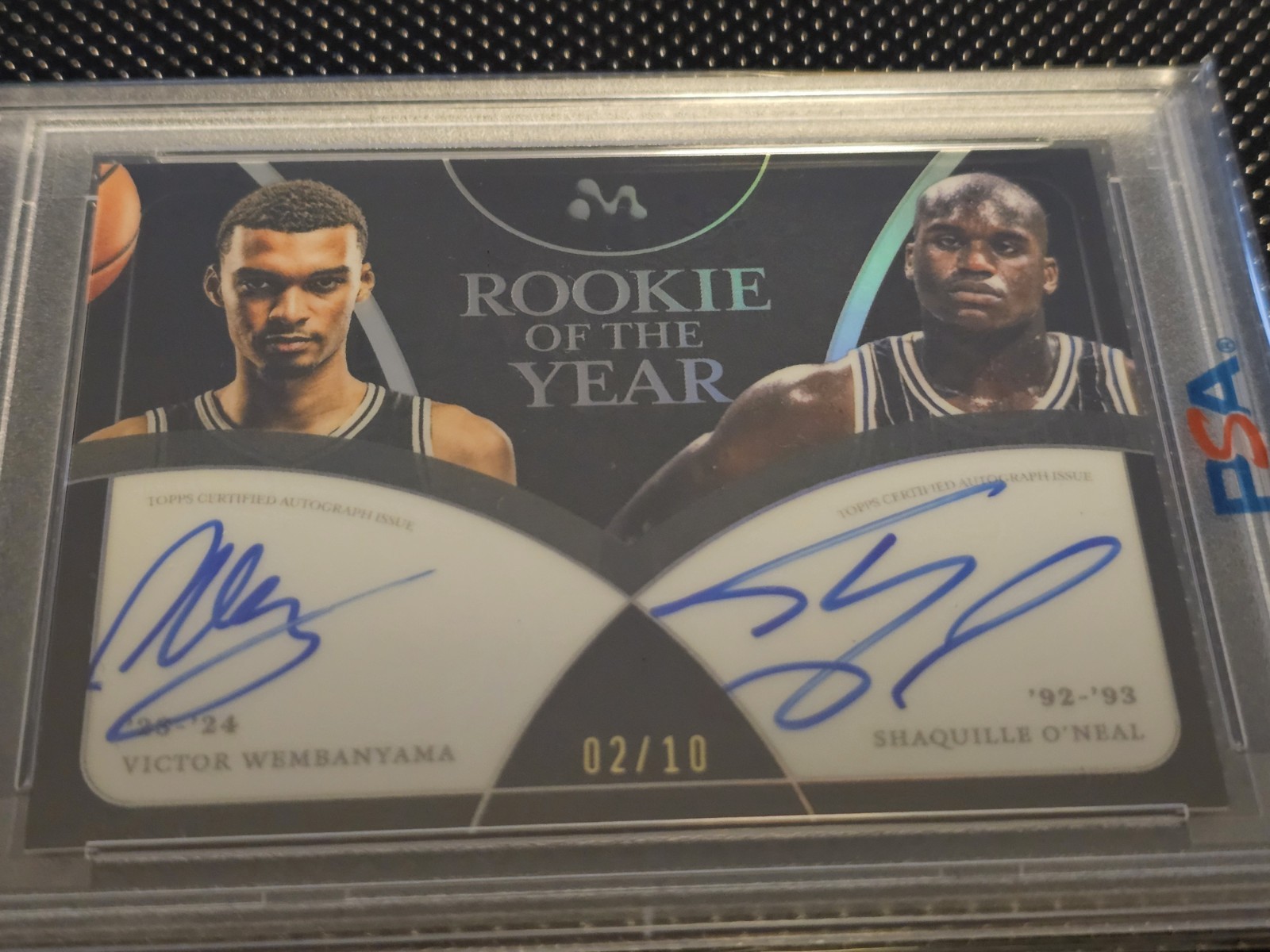 2024 Topps Mercury Victor Wembanyama /Shaq Dual Auto #VW/SO Blk / 10 (PSA 9) 🔥