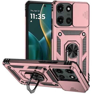 For Moto G Stylus 2026/2025 Case Shockproof w/ Ring Lens Cover + Tempered Glass