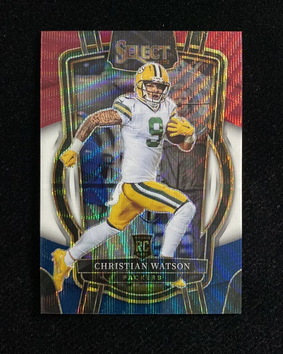 2022 Panini Select Club Level Tri-Color Wave Christian Watson RC Rookie /149 TOM