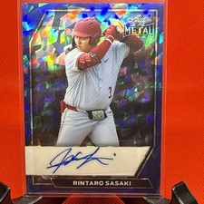 2026 Leaf Metal Baseball - Auto 1/1 Autograph Rintaro Sasaki Blue Ice Refractor
