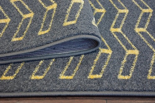 Modern Hall Runner FUNKY TOP LOK graphite zigzag Width 80 - 100 cm long AGNELLA - Picture 5 of 9